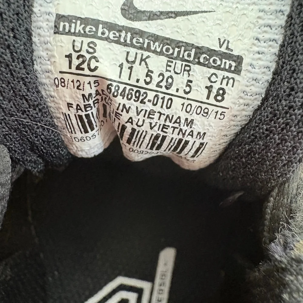 Nike Vapor Black White Baseball Cleats 12 - Picture 8 of 8